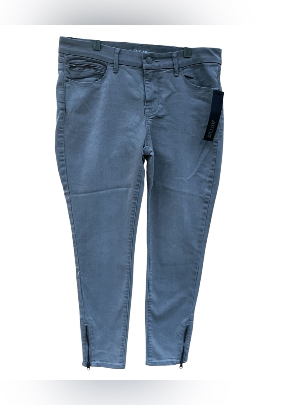 Apt. 9 Women's Gray  Skinny Zip Ankle Capri Jeans